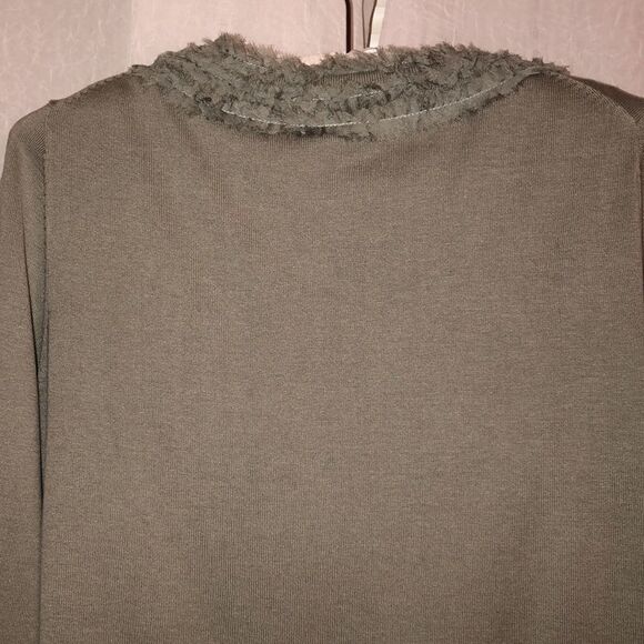 Talbots S Sage Green Button Front V Neck Knit Cardigan and XS Tank Set - Picture 4 of 13